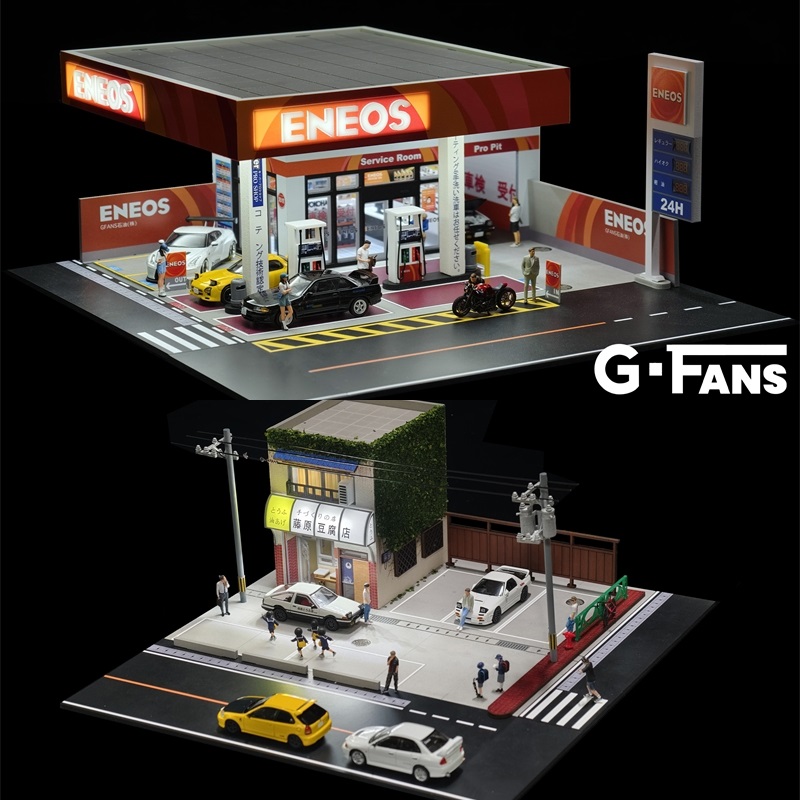 Model Kit Initial D - G FANS 1:64 Diorama Iniziale D