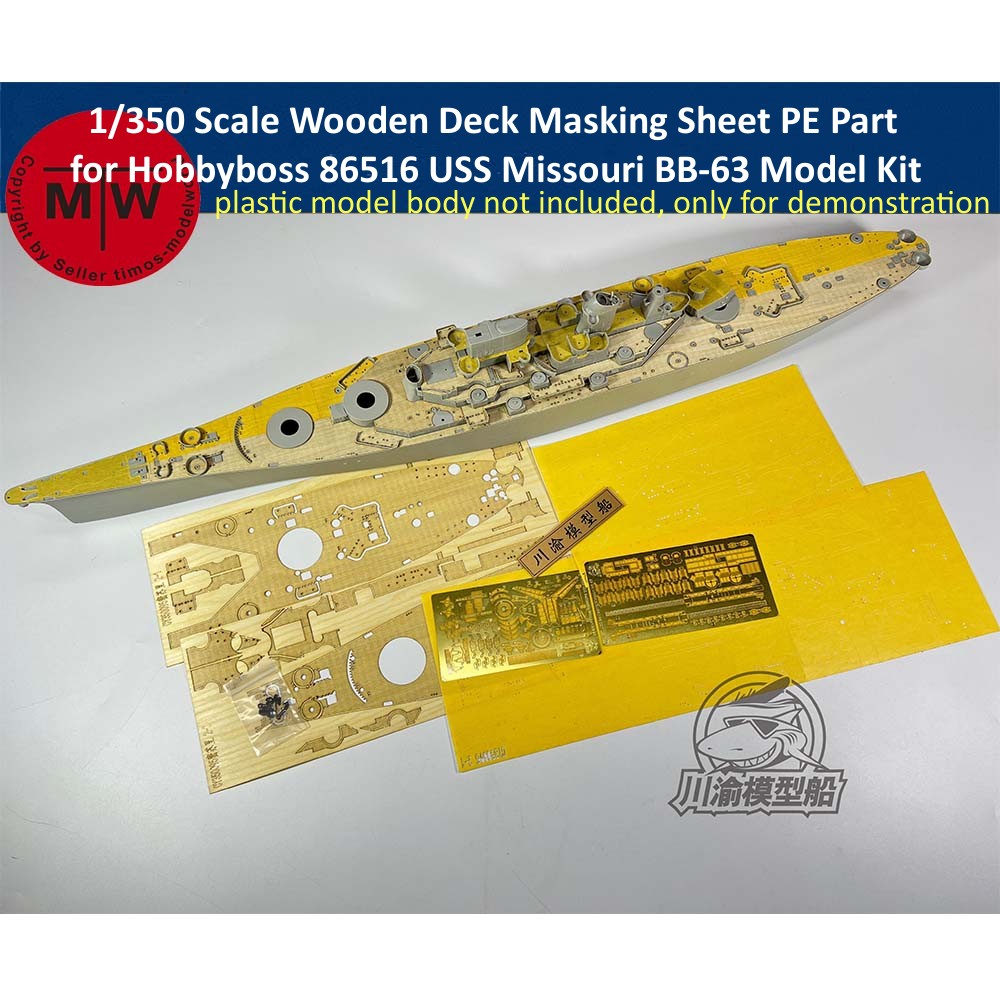 Model Kit Uss Missouri - Foglio per mascheratura con ponte in