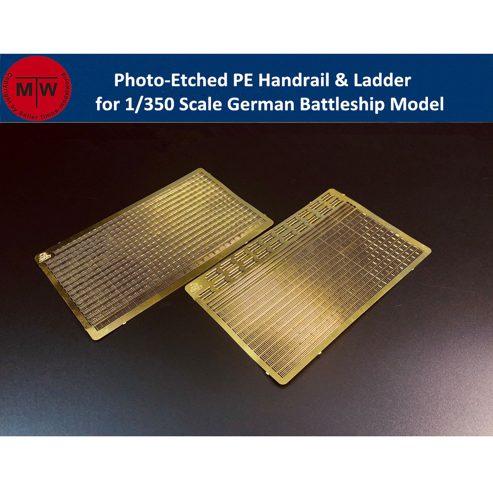Photo Etch Brass - Scala 1/350 corrimano e scala in