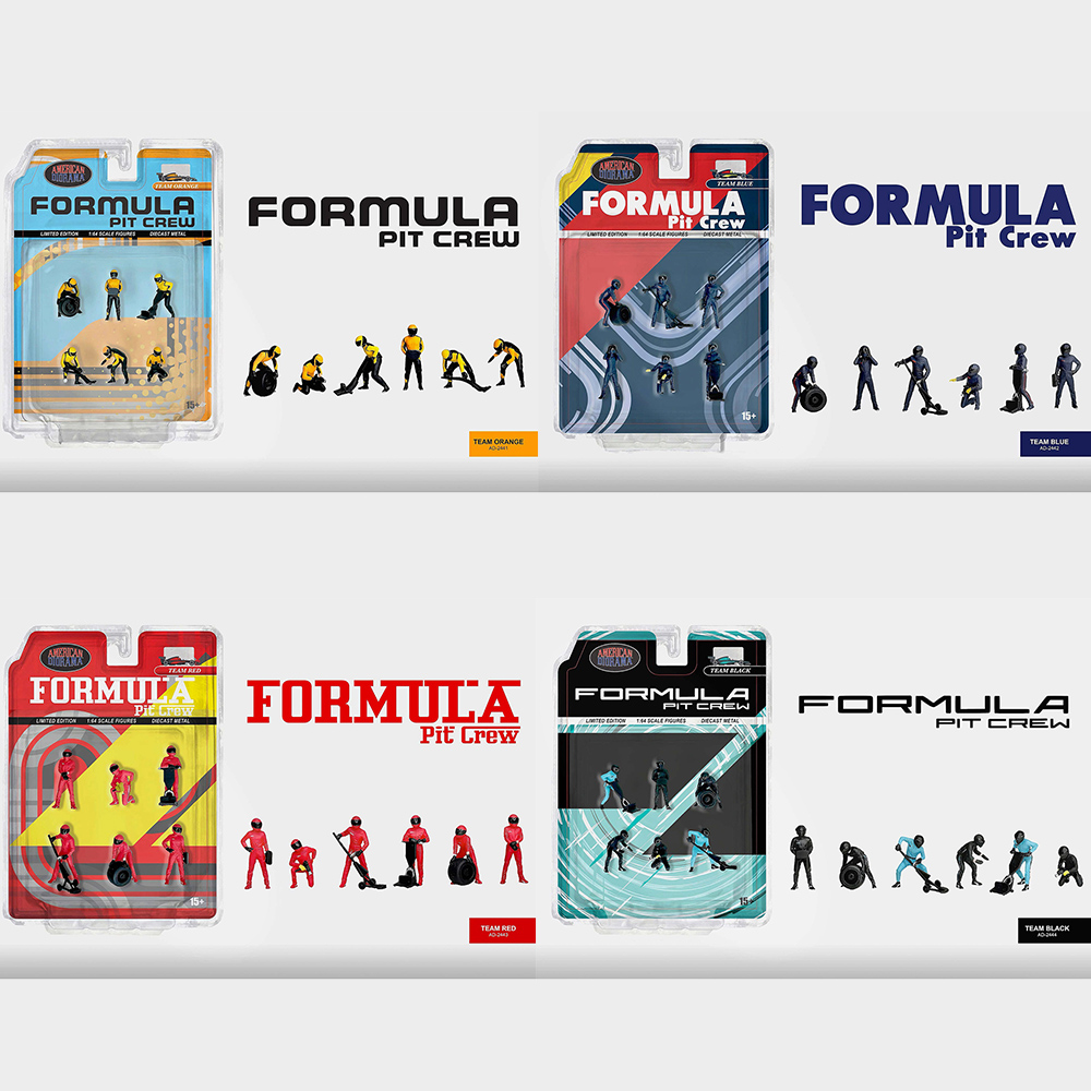 Model Kit F1 - Set di Modellini American Diorama 1/64