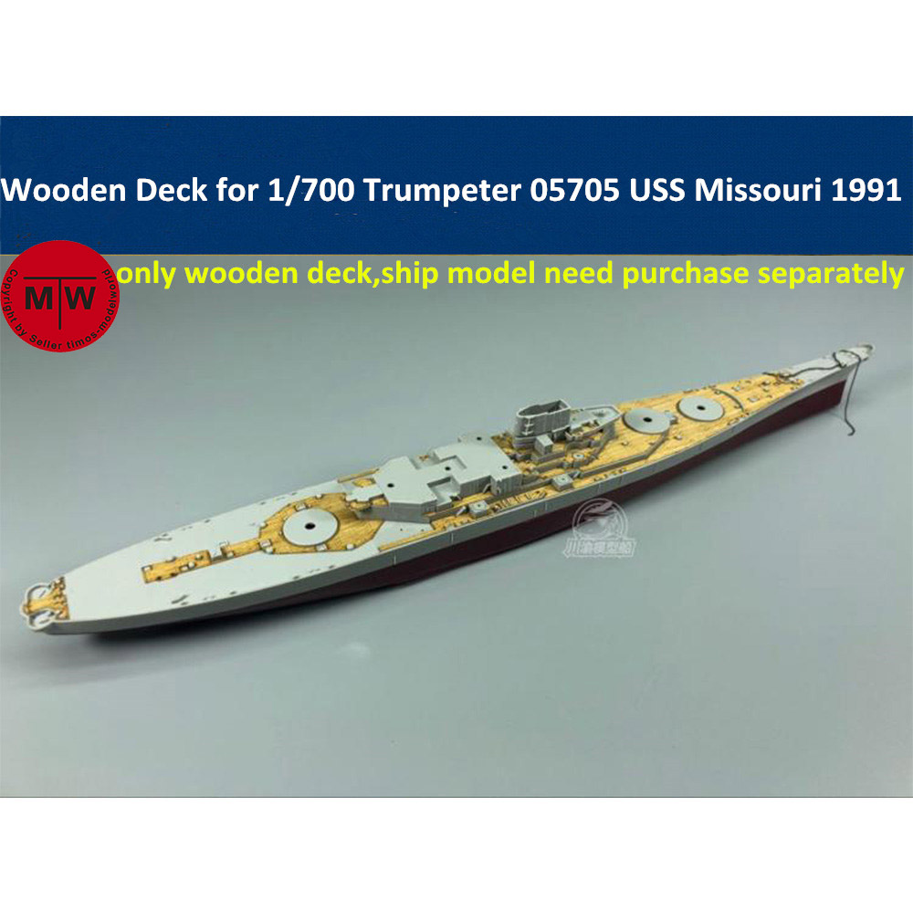 Model Kit Uss Missouri - Ponte in legno in scala 1/700